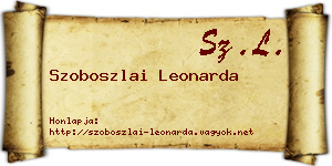 Szoboszlai Leonarda névjegykártya